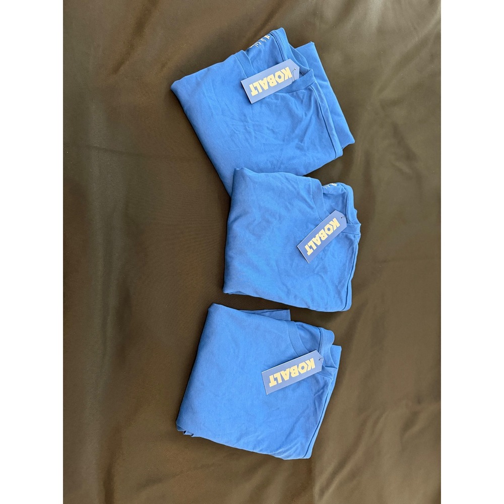 Lot of 3 Kobalt Tools Mens XL Blue Splash Graphic T-Shirt 100% Cotton NEW